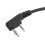 2X Microfono con Microfono per Altoparlante Palmare PTT 2 Pin per   Microfono 5
