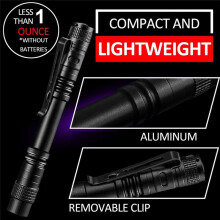 10 Pack UV Black Light Flashlight 395nm Pen Light with Clip LED Handheld Blacklight Detector for Leak Pet Urine