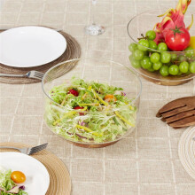 Fruit Bowl Salad Bowl Wood Base Snacks Popcorn Nuts Storage Bowls Home Christmas Snack Storage Container M