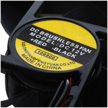 2X Black Plastic Square 9025 90 x 90 x 25mm 12V 0.25A Cooler Fan