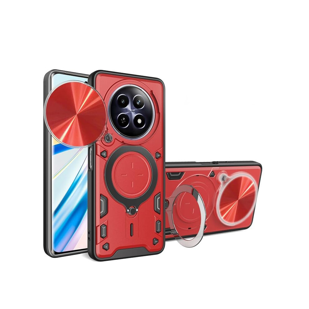 Magnetic Kickstand Case For Tecno Spark 30C With Sliding Lens Protection For Car Mount Â Red 9771547075165
