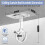 6 Pack No Drill Ceiling Mount Rod Brackets, Heavy Duty Self Adhesive Holders, Adjustable Hooks Hanging Transparent 8