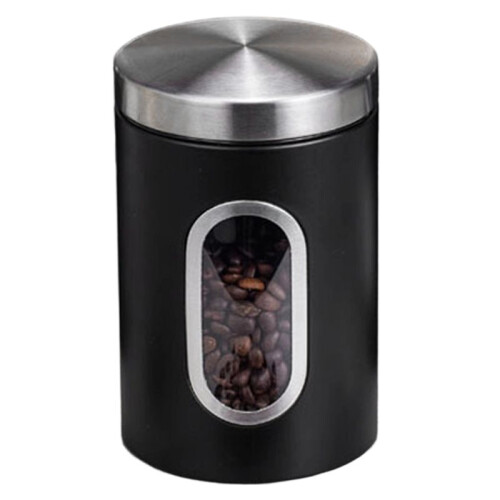 1Pcs Coffee Canister Stainless Steel Storage Jars with Visual Window Kitchen Storage Coffee Bean Tea-Leaf Sealed Cans 1