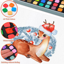 Ensemble de Peinture Aquarelle, Ensemble de Papiers et Pinceaux Aquarelle de , Palette de Peinture Aquarelle,  Kit D'Aquarelle Portable