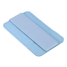 Magnetic Phone Card Holder PU Leather with Stand Slim Adhesive Wallet for Smartphone Blue