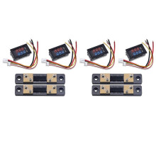 4PCS 0.28Inch Digital Volt Amp Voltmeter Ammeter Meter  100V 50A 3 Bits Voltage Current Tester with 50A 75MV Shunt