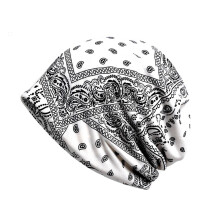 Men Women Paisley Print Hat Beanie Caps Elastic Soft Multi-Use Neck Scarf Hats