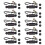 10X Pre-Wired 6-String Single Coil Pickup Harness with Volume & Tone Pots for Electric 1