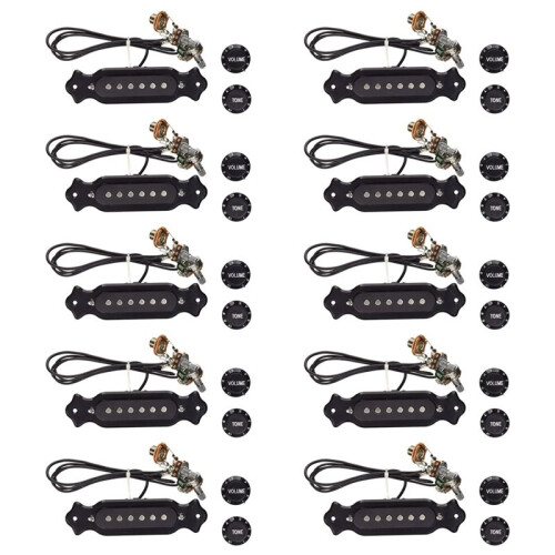 10X Pre-Wired 6-String Single Coil Pickup Harness with Volume & Tone Pots for Electric