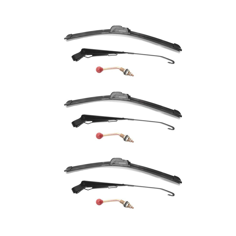 3X 350X400mm Manual Utv Windshield Wiper 15.7 Inch Wiper Kit For Ranger Rzr 800 900 1000 Can Am 6031974598372