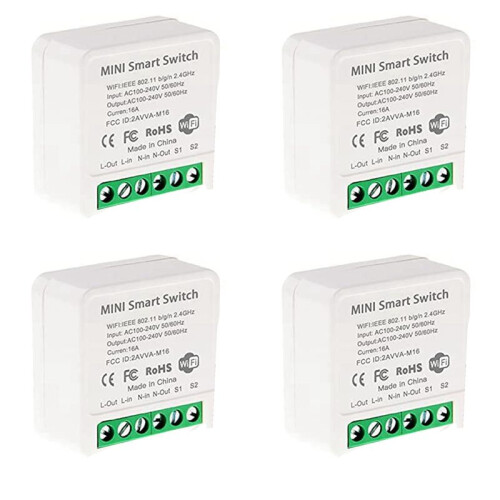 4X   WiFi Relay , DIY Timer Light  Module  Life/Tuya Application, Wireless Remote Control