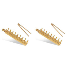 2X Bamboo Taco Tray with Holds 8, Taco Shell Holder Allows for Multi-Use Food Tray Charcuterie Tray