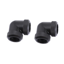 2pcs Water Cooling 90 Degree Rotary Elbow Fitting for 14mm Hard Tube Female to Female Connector