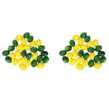56 Pièces Citrons Artificiels et Limes Faux Fruits Décoratifs Faux Agrumes Décorations Artificielles pour La Cuisine à Domicile