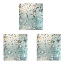 3X Pellicola per Vetri 3D Arcobaleno Pellicola Non Adesiva Statica per Vetri Colorati Pellicola Protettiva Opaca per La Privacy -45X100cm