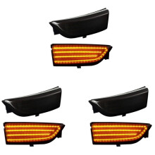 6x Luzes de Pisca-Pisca Das Luzes Do Espelho Retrovisor LED Dinâmico para Carro para Everest 2015-2019 Ranger T6 Raptor Wildtrak Smoke