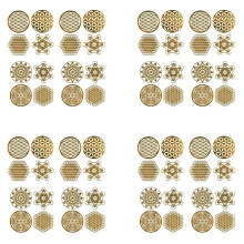 64Pcs/Set Metal Decor Sticker Flower of Life Children's Day Gifts 7 Chakra Copper Orgonite Stickers