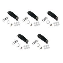5X Fashion Car Key Pouch Bag Case Wallet Holder Chain Key Wallet Ring Pocket Key Organizer Leather Keychain Black