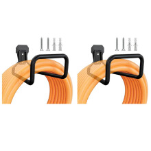 2X Garden Hose Holder Wall Mount, Duty Water Hose Hanger for Outside, Metal Hose Reels Hose Rack Hose Hook