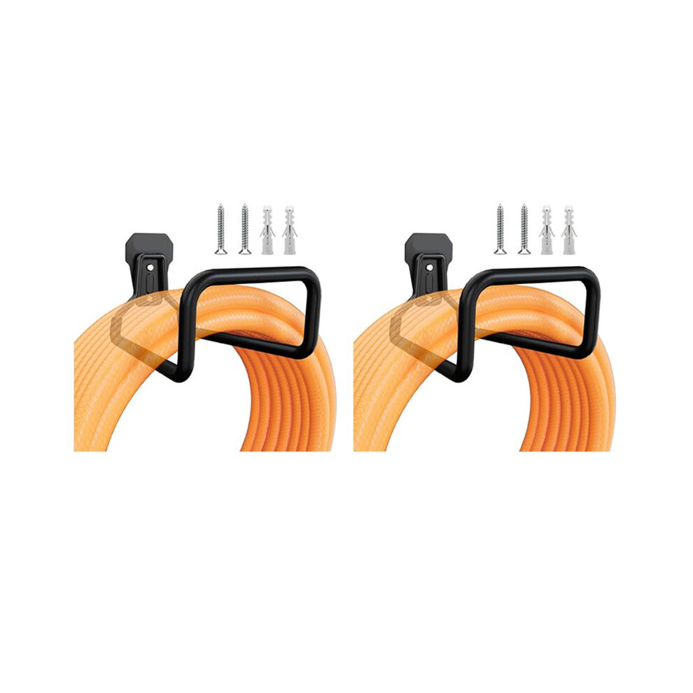 2X Garden Hose Holder Wall Mount, Duty Water Hose Hanger For Outside, Metal Hose Reels Hose Rack Hose Hook 6032923109588