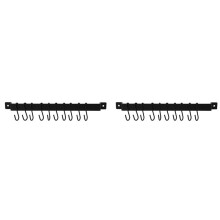 2 Piezas Estante de Ollas de Montaje En Pared, Organizador de Suspensión de Utensilios de Cocina de Riel Colgante Industrial de 435 mm, Soporte de