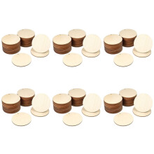 300 Pieces Wood Circles Unfinished Round Cutouts Pre-Drilled Tags Slices Blank Wooden Discs with Holes Pendants (4 Inch)