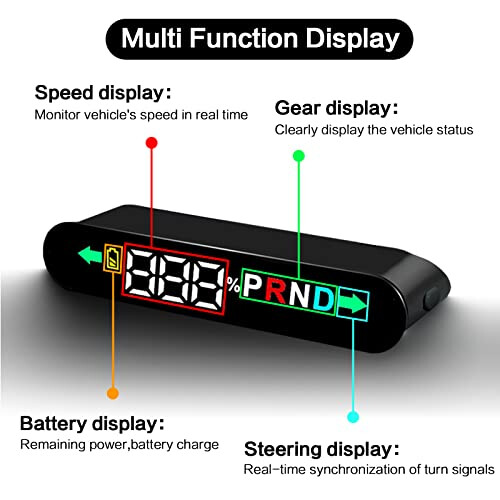HUD Head Up Display for Tesla Model 3 Y 2019‑2022, Windshield Data Projection, Plug and Play, Waterproof 1