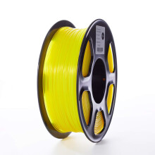 Transparent PLA 3D Printer Filament 1.75mm Yellow, Glasslike Finish, Warp‑Resistant, Precise Extrusion 1KG Spool