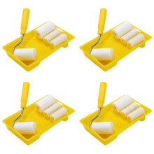 24Stck Schaum Farbroller Malerei Dekoration Kit 2 Zoll Kleine Farbroller Tablett Set für Wandmalerei Reparatur Pinsel