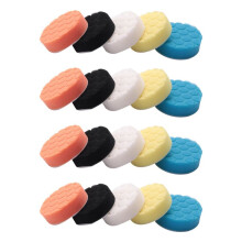 20 Piezas de Almohadillas de Pulido de 3 Pulgadas Kit de Almohadillas de Esponja Pulidoras para Pulidora de Pulidora de Coche, Lijado, Encerado,