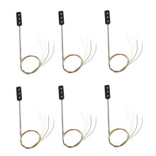 6Pcs Construction HO/OO Model 3-Light Traffic Lights Signal LED Circuit Model DIY for Architecture Street Train Railway
