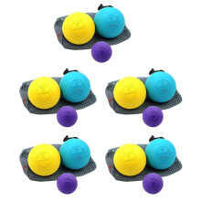 5X KSONE Lacrosse Massageboll Set-Muskelmassage Roller-Deep Tissue Balls-HåRd och Mjuk Massageboll med Miniboll