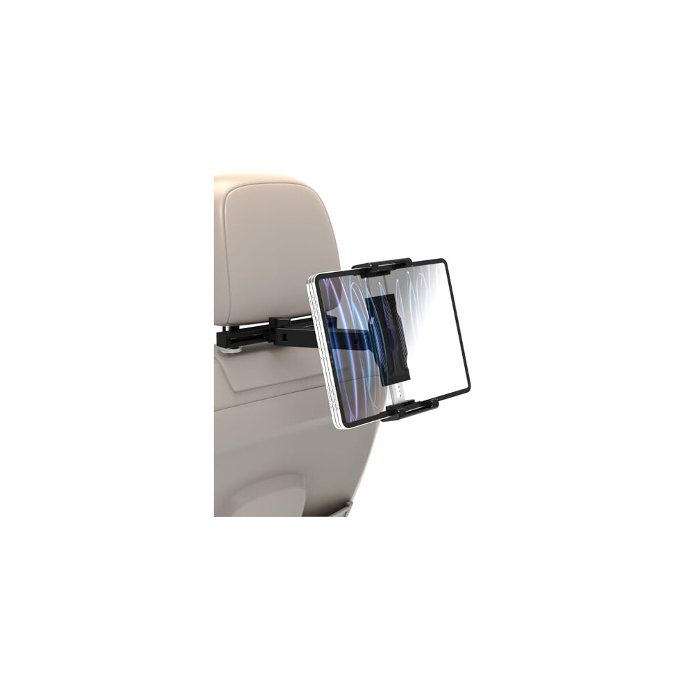 Car Tablet Holder Headrest Mount With 180 Rotating Arm, Flexible Viewing Angle, Universal Fit For Ipad And Smartphones 9330225040897