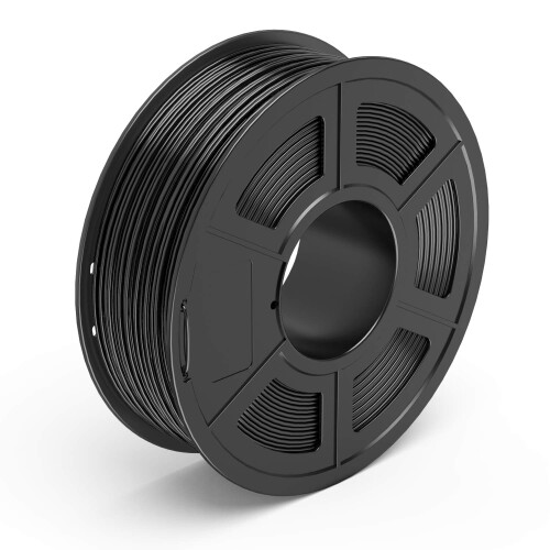 PETG 3D Printer Filament 1.75mm Black 1kg Spool, Precise Dimensional Control and Smooth Layer Adhesion