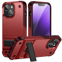 Case with Kickstand Red+Ros, Military Grade Shockproof Full Body Rugged Protective Cover for iPhone 14 Plus