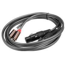 3X Dual-Xlr-Buchse zu Cinch-Kabel, Hochleistungs-2-Xlr-Buchse zu 2-Cinch-Stecker-Patchkabel Hifi-Stereo-Audio-Verbindungskabel