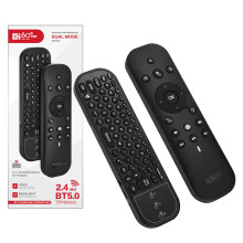 Bluetooth Air Mouse Remote with Backlit Voice Keyboard, Dual‑Mode 2.4G and BT5.0 Control for Android TV Box PC Projector