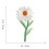34Pcs Daisy Flower Embroidered Patch Iron/Sew  Applique for Dress Backpack Jacket (White) 7