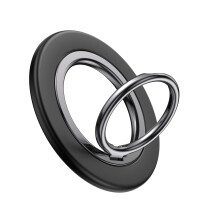 Purple Magnetic Phone Ring Holder with DualSided Grip and 360 Rotation Stand for iPhone 16 15 14 13 12
