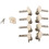 5X Machines Tuners Pegs Tuning Key with White Pearl Knobs 4L+4R for Mandolin 3