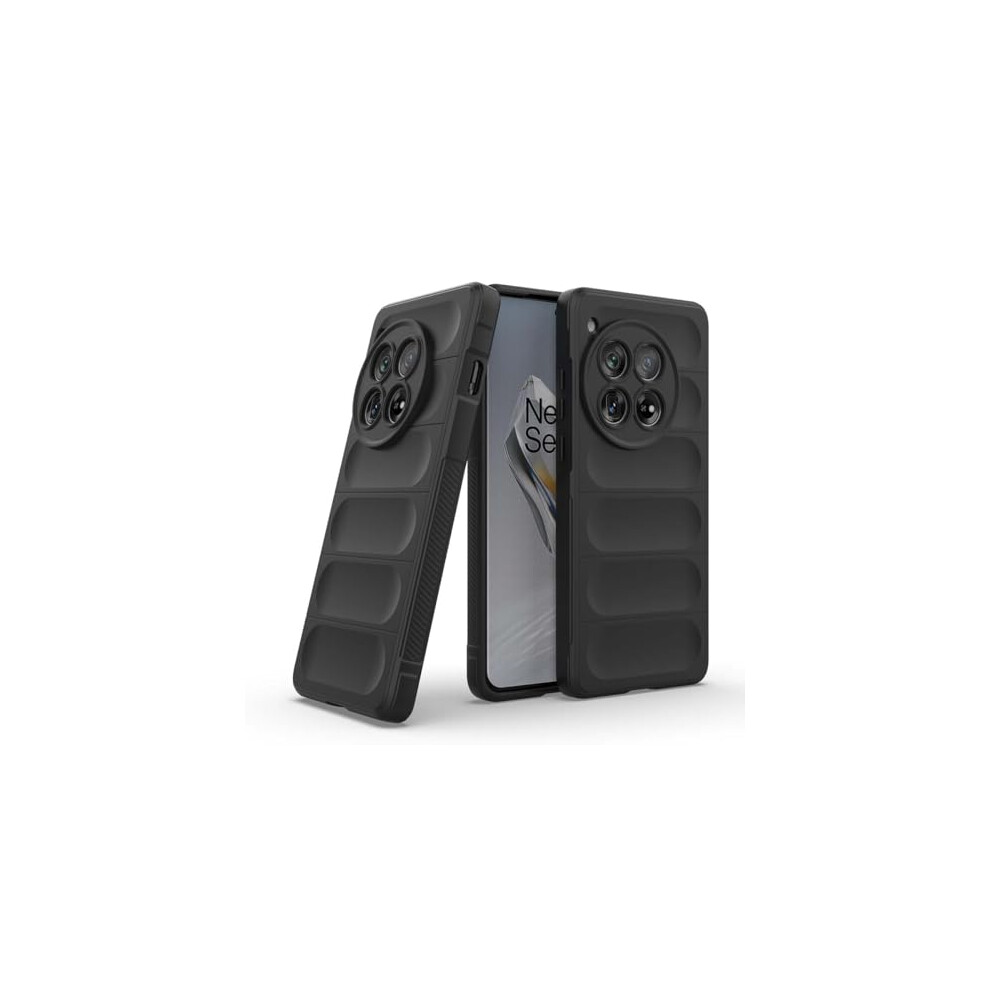 Case For Oneplus 12 Soft Silicone Shockproof Cover With NonâSlip Grip And Raised Camera Edge Black 9092120220896