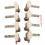 5X Machines Tuners Pegs Tuning Key with White Pearl Knobs 4L+4R for Mandolin 9