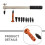 Car Dent Repair Hammer Kit Paintless Auto Body Tool Set 9 8