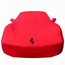 Stretch Cotton Indoor Car Cover for Ferrari 348 GTB GTS, Soft Breathable Dustproof Custom Fit Red