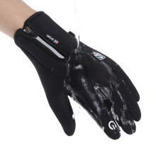 Deportes Al Aire Libre, Correr, Esquiar, Terciopelo, Guantes Impermeables y una Prueba de Viento, Guantes, Pantalla TáCtil para Dedos Sensibles L
