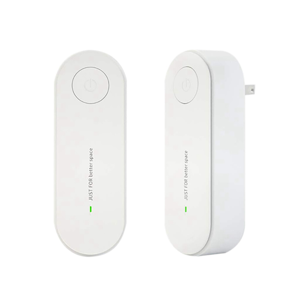 2Pcs Plug-In Air Purifier, Portable Air Purifier, Ion Generator Air Purifier Suitable For Pet Bedroom Us Plug White 4711519491048