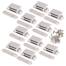 10Pcs Magnetic Door Catches Pull Strong Magnet Cabinet Latches Door Closer for Bathroom Kitchen Sliding Door Window
