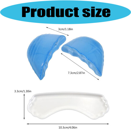 6Pcs Stick Clear Heel Guards And Blue Foam Toe Protectors For 2