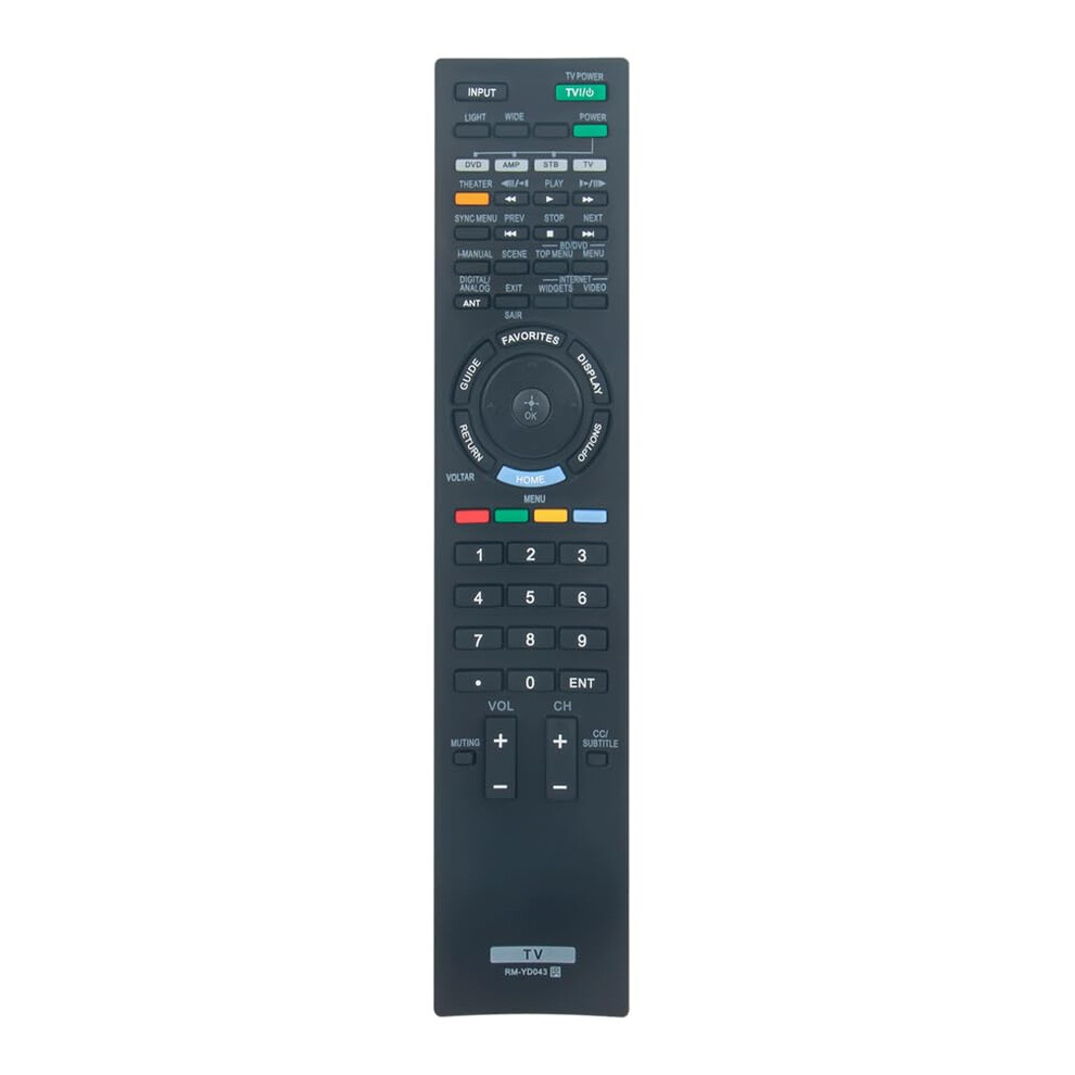 Tv Remote Replacement Rmyd043 For Sony Bravia Kdl Series Lcd Tvs, No Setup Required Plug And Play 9771547643302