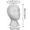 Wig Display Stand Styrofoam Head Model White 20.47 Inch 3